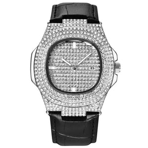TOPGRILLZ Brand Iced Out Diamond Watch Quartz Gold HIP HOP Watches With Micropave CZ Stainless Steel Watch Clock relogio